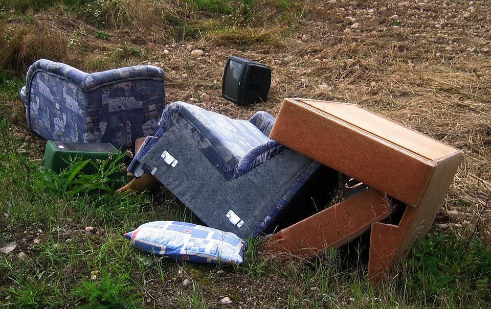 Chaise, Canapé, Garbage, Déchets Encombrants, Meubles